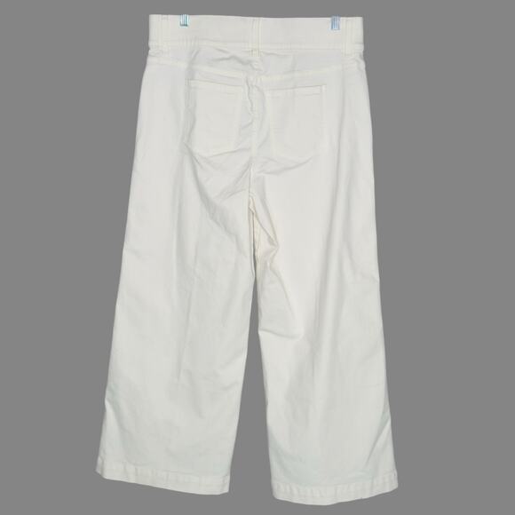 Spanx 1X Seamed Front Wide Leg Jeans Stretch High Rise Core Shaping Ecru White - Picture 3 of 12